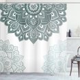 thumbnail image 1 of Ambesonne Flora Shower Curtain, South Mandala Design Print, 69"Wx84"L, Reseda Green, 1 of 4