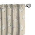 thumbnail image 1 of Ambesonne Floral Window Curtains, Arranged Spring Time Flowers, Each 28" W x 95" L, Champagne Mauve and Green, 1 of 5