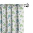 thumbnail image 1 of Ambesonne Floral 4-Panel Curtains, Art Rose Flowers and Leaves, 56"x63", Green Slate Blue, 1 of 4