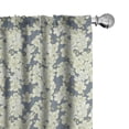 thumbnail image 1 of Ambesonne Floral 4-Panel Curtains, Blooming English Garden Art, 56"x95", Blue Grey and Eggshell, 1 of 1