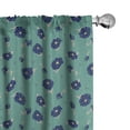 thumbnail image 1 of Ambesonne Floral 4-Panel Curtains, Blooms Pastel Flower Branch, 56"x84", Navy Blue Turquoise, 1 of 4