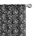 thumbnail image 1 of Ambesonne Floral Window Curtains, Blossoming Botanical Art, Each 28" W x 95" L, Grey Multicolor, 1 of 4