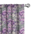thumbnail image 1 of Ambesonne Floral Window Curtains, Botanical Dreamy Flower Art, Each 28" W x 84" L, Pale Eggplant and Rose, 1 of 4