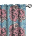 thumbnail image 1 of Ambesonne Floral 4-Panel Curtains, Classic Bouquets Spring Time, 56"x95", Pink and Pale Blue, 1 of 4