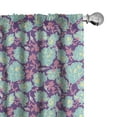thumbnail image 1 of Ambesonne Floral Window Curtains, Composition of Peonies, Each 28" W x 84" L, Seafoam Violet, 1 of 4