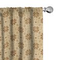 thumbnail image 1 of Ambesonne Floral Window Curtains, Doodle Tulips Daisies, Each 28" W x 84" L, Caramel and Tan, 1 of 3