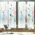 thumbnail image 1 of Ambesonne Floral 4-Panel Curtains, Dreamy Art Celestial Flowers, 56"x84", Multicolor Off White, 1 of 3