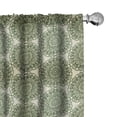thumbnail image 1 of Ambesonne Floral 4-Panel Curtains, Flourishing Round Elements, 56"x63", Eggshell Olive Green, 1 of 4
