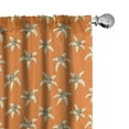 thumbnail image 1 of Ambesonne Floral Window Curtains, Flowering Lily Blossoms Art, Each 28" W x 95" L, Dark Orange and Cream, 1 of 4