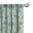 thumbnail image 1 of Ambesonne Floral Window Curtains, Flowers and Curved Branches, Each 28" W x 95" L, Pale Seafoam Multicolor, 1 of 4