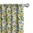 thumbnail image 1 of Ambesonne Floral Window Curtains, Flowers on Cream Background, Each 28" W x 84" L, Cream Multicolor, 1 of 3