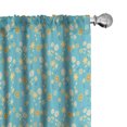 thumbnail image 1 of Ambesonne Floral 4-Panel Curtains, Flowers on Stems, 56"x95", Aqua Multicolor, 1 of 1