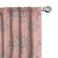 thumbnail image 1 of Ambesonne Floral Window Curtains, Garden Rose Flower Bouquet, Each 28" W x 95" L, Mauve Taupe and Eggshell, 1 of 4