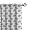 thumbnail image 1 of Ambesonne Floral Window Curtains, Grey Squares Flowers, Each 28" W x 95" L, Grey Grey White, 1 of 5