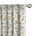 thumbnail image 1 of Ambesonne Floral Window Curtains, Hand Drawn Doodle Daisies, Each 28" W x 63" L, Peach Seafoam, 1 of 4