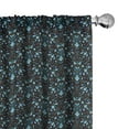thumbnail image 1 of Ambesonne Floral Window Curtains, Ivy Curling Flower Petals, Each 28" W x 84" L, Violet Blue and Dark Fuchsia, 1 of 4