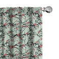 thumbnail image 1 of Ambesonne Floral 4-Panel Curtains, Japanese Sakura Branches, 56"x84", Mint Green Pink, 1 of 4