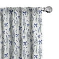thumbnail image 1 of Ambesonne Floral Window Curtains, Lavender Flowers Bouquet, Each 28" W x 84" L, White and Violet Blue, 1 of 4