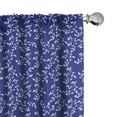 thumbnail image 1 of Ambesonne Floral Window Curtains, Leaves Minimalist Bitonal, Each 28" W x 63" L, Dark Lavender Pale Grey, 1 of 4