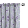 thumbnail image 1 of Ambesonne Floral 4-Panel Curtains, Lila Blossoms Sketch Style, 56"x63", Ceil Blue Multicolor, 1 of 4
