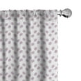 thumbnail image 1 of Ambesonne Floral Window Curtains, Minimalist Flowery Ornaments, Each 28" W x 84" L, Mauve and White, 1 of 4