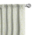 thumbnail image 1 of Ambesonne Floral 4-Panel Curtains, Narcissus and Dots Pattern, 56"x95", Pastel Yellow Pale Green, 1 of 4