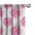 thumbnail image 1 of Ambesonne Floral 4-Panel Curtains, Peony Blossoms on Trellis, 56"x95", Pink Mint Green and White, 1 of 4