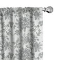 thumbnail image 1 of Ambesonne Floral 4-Panel Curtains, Petals, 56"x95", Dimgray, 1 of 4