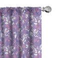 thumbnail image 1 of Ambesonne Floral Window Curtains, Retro Colored Flower Print, Each 28" W x 95" L, Soft Pink Lavender Blue, 1 of 4