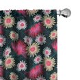 thumbnail image 1 of Ambesonne Floral 4-Panel Curtains, Rhythmic Exotic Flower Art, 56"x84", Grey and Multicolor, 1 of 4