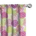 thumbnail image 1 of Ambesonne Floral 4-Panel Curtains, Romance in Springtime, 56"x63", Magenta Violet Green, 1 of 4