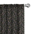 thumbnail image 1 of Ambesonne Floral Window Curtains, Romantic Botanical Theme, Each 28" W x 63" L, Reseda Green Pale Orange, 1 of 4