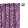 thumbnail image 1 of Ambesonne Floral Window Curtains, Romantic Nature Pattern, Each 28" W x 84" L, Pale Pink Marigold, 1 of 4