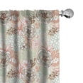 thumbnail image 1 of Ambesonne Floral Window Curtains, Romantic Wildflowers, Each 28" W x 63" L, Pale Green Brown and Peach, 1 of 5