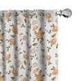 thumbnail image 1 of Ambesonne Floral Window Curtains, Roses in Vintage Colors Plot, Each 28" W x 84" L, Orange and Dark Khaki, 1 of 4