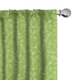 thumbnail image 1 of Ambesonne Floral 4-Panel Curtains, Simplistic Outline Flowers, 56"x63", Lime Green and White, 1 of 4