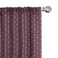 thumbnail image 1 of Ambesonne Floral Window Curtains, Simplistic Repeating Blossom, Each 28" W x 84" L, Dark Fuchsia and Pale Taupe, 1 of 4
