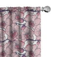 thumbnail image 1 of Ambesonne Floral Window Curtains, Spring Botany Orchid Flower, Each 28" W x 84" L, Pink and Purple Grey, 1 of 4