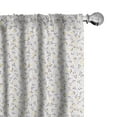 thumbnail image 1 of Ambesonne Floral Window Curtains, Spring Flower Pattern Print, Each 28" W x 84" L, White Pale Lavender, 1 of 4