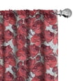thumbnail image 1 of Ambesonne Floral Window Curtains, Vibrant Roses Bouquet, Each 28" W x 84" L, Purple Pink Red, 1 of 5