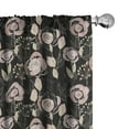 thumbnail image 1 of Ambesonne Floral Window Curtains, Victorian Blooming Flowers, Each 28" W x 95" L, Grey Blush, 1 of 3