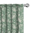 thumbnail image 1 of Ambesonne Floral Window Curtains, Victorian Rose Bouquet, Each 28" W x 95" L, Reseda Green Cream, 1 of 5