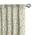 thumbnail image 1 of Ambesonne Floral 4-Panel Curtains, Watercolor Little Flowers, 56"x63", Pale Olive Green Beige, 1 of 4