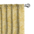 thumbnail image 1 of Ambesonne Floral Window Curtains, Yellowish Roses Pattern Art, Each 28" W x 95" L, Earth Yellow Pale Orange, 1 of 4
