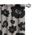 thumbnail image 1 of Ambesonne Floral Abstract Curtains, Flowery Night Print, Pair of 28"x84", Taupe Grey Charcoal Grey, 1 of 5