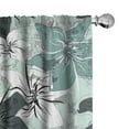 thumbnail image 1 of Ambesonne Floral Abstract Curtains, Lily Flowers Print, Pair of 28"x84", Dark Sea Green Dark Grey, 1 of 5