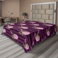 thumbnail image 1 of Ambesonne Floral Abstract Flat Bedding Sheet Soft Top Sheet, Flowers Art Print, Queen, Pale Purple and Dark Magenta, 1 of 1