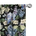 thumbnail image 1 of Ambesonne Floral Art Curtains, Night's Bouquet Ornament, Pair of 28"x95", Black Green and Violet Blue, 1 of 5