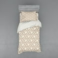 thumbnail image 1 of Ambesonne Floral Bedding Set 3 Pcs, Abstract Pattern Leaves, Twin XL, Tan Cream, 1 of 3