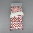 thumbnail image 1 of Ambesonne Floral Bedding Set 3 Pcs, Blooming Red Poppies, Twin XL, Multicolor, 1 of 3